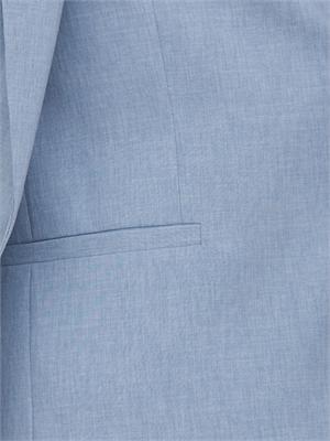 BOSS Abito Hugo tre pezzi slim fit in tessuto effetto lino azzurro in UOMO