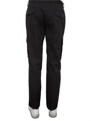 Pantalone cargo Corneliani nero in misto cotone in UOMO