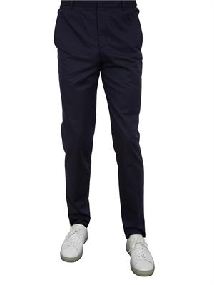 Pantaloni chino Corneliani blu scuro in tessuto tecnico di lana in UOMO