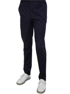 Pantaloni chino Corneliani blu scuro in tessuto tecnico di lana in UOMO