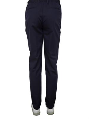 Pantaloni chino Corneliani blu scuro in tessuto tecnico di lana in UOMO