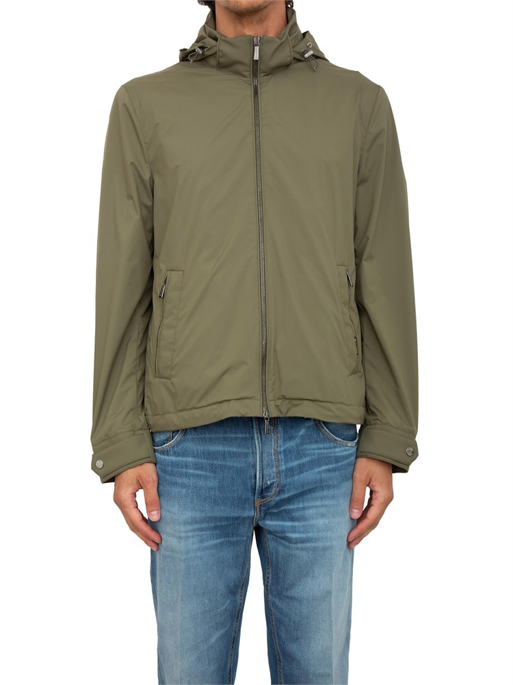 Giubbino verde con cappuccio  Moorer idrorepellente