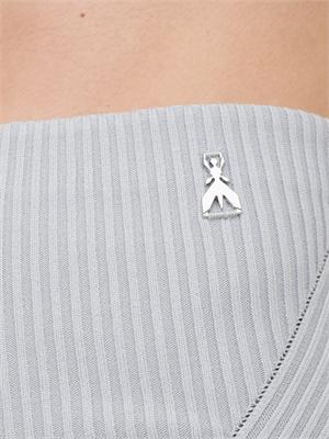 Gonna grigia midi Patrizia Pepe lavorazione costine in DONNA