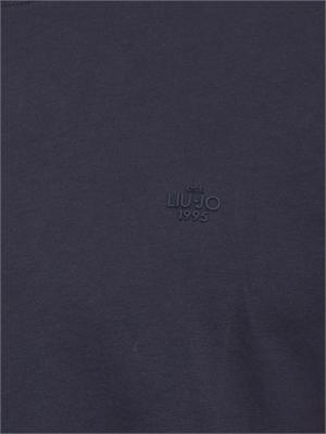 LIU JO T-shirt girocollo Liu-jo blu con logo in UOMO