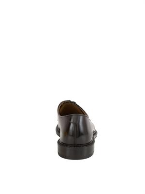 Scarpa stringata uomo Doucal's in pelle nera modello Derby a cinque fori in UOMO