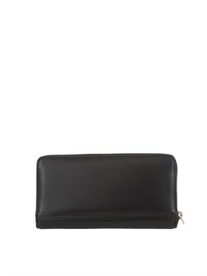 Portafoglio donna Guess Jeans in ecopelle nera con effetto matelassé in DONNA