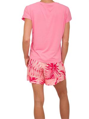 T-shirt rosa Liu Jo donna con stampa lettering sul collo in DONNA