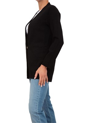 Cardigan giacca Nenette in maglia nera in DONNA