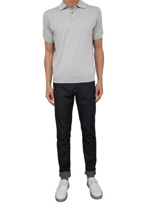 Jeans 5 tasche Siviglia blu scuro in cotone stretch in UOMO