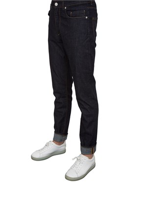 Jeans 5 tasche Siviglia blu scuro in cotone stretch in UOMO