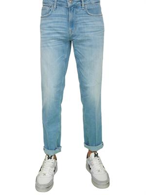 Jeans uomo Guess Jeans modello slim cinque tasche con lavaggio chiaro in UOMO