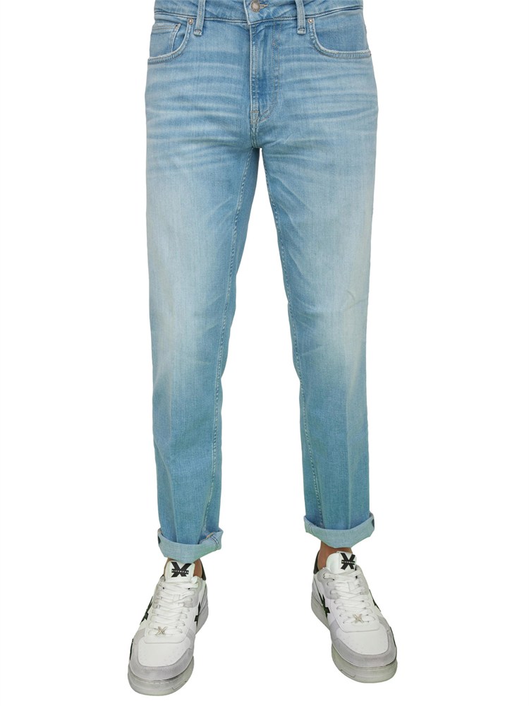 Jeans uomo Guess Jeans modello slim cinque tasche con lavaggio chiaro