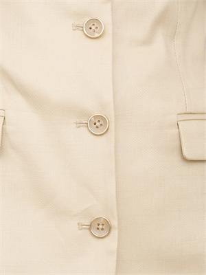 Top corsetto Guess Jeans in misto lino beige in DONNA