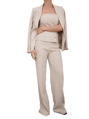 Pantaloni donna beige Guess by Marciano con taglio dritto e piega in DONNA
