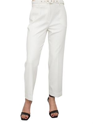 Pantalone elegante bianco Kocca stile minimal con cintura in DONNA