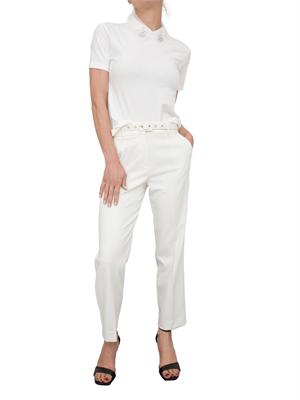 Pantalone elegante bianco Kocca stile minimal con cintura in DONNA