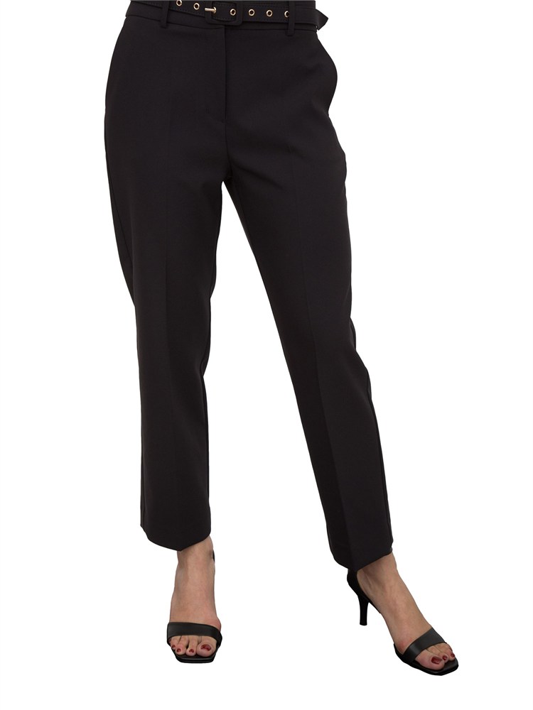 Pantalone elegante nero Kocca stile minimal con cintura