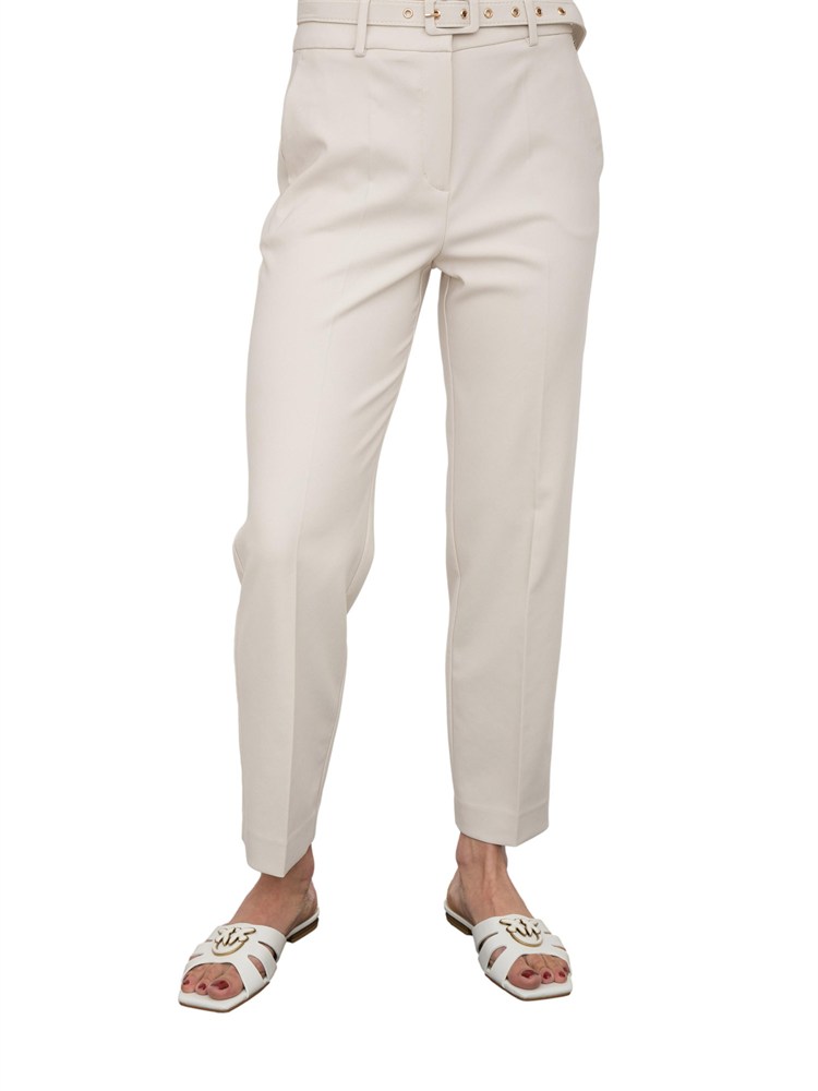 Pantalone elegante avorio Kocca stile minimal con cintura