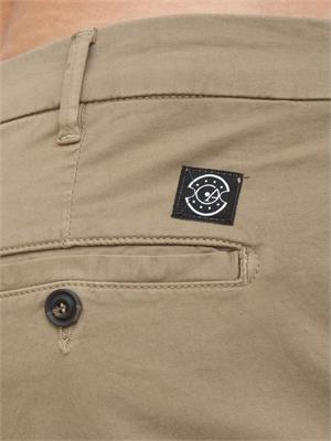 Pantalone chino Aiace Galassi in gabardina stretch taupe in UOMO