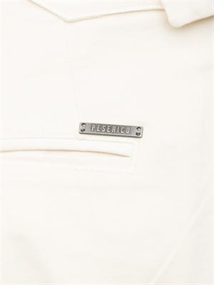 Pantalone uomo chino Peserico in gabardina di cotone stretch bianco in UOMO