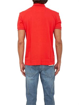 Polo rossa Boss uomo in piqué di cotone con logo in UOMO