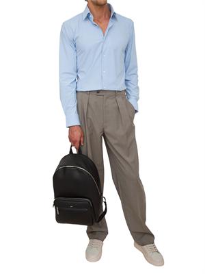 Camicia slim fit Boss azzurro in jersey di cotone in UOMO
