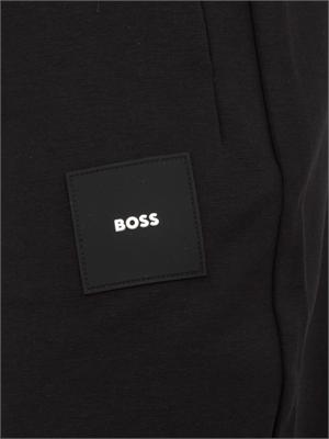 Pantaloni della tuta Boss nero con toppa con logo in UOMO