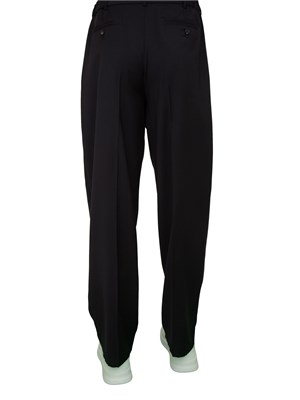 Pantalone uomo blu Emporio Armani dal taglio classico e dritto con pinces in UOMO