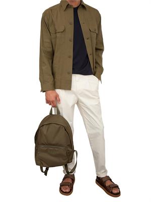 Camicia BOSS uomo relaxed fit in misto lino italiano verde in UOMO
