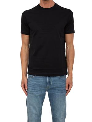 T-shirt blu Emporio Armani uomo con logo tono su tono in UOMO