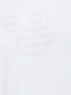 T-shirt bianca Emporio Armani uomo con logo tono su tono in UOMO