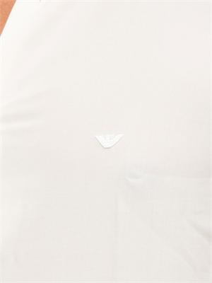 Camicia uomo Emporio Armani in misto cotone e lyocell bianco in UOMO