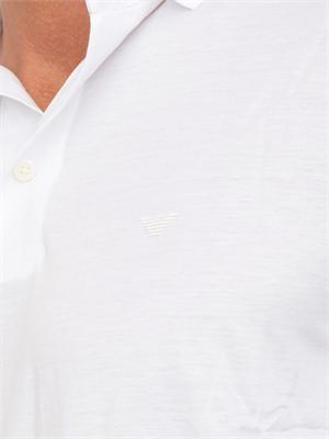 Polo marrone maniche lunghe Emporio Armani uomo in cotone fluido e lucido in UOMO