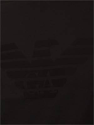T-shirt nera Emporio Armani uomo con logo tono su tono in UOMO