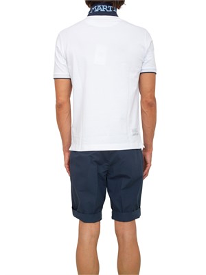 Polo uomo La Martina in cotone bianco con ricamo logo e sottocollo logo in UOMO
