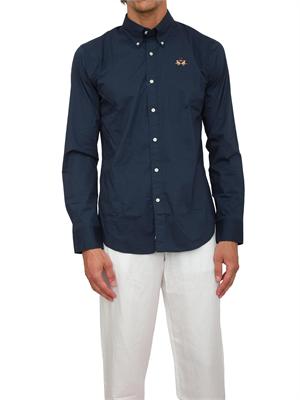 Camicia La Martina blu slim fit - Leon in UOMO