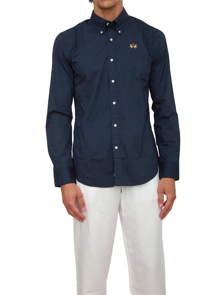 Camicia La Martina blu slim fit - Leon