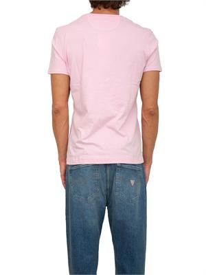 T-shirt uomo La Martina in cotone rosa con logo grande a contrasto in UOMO