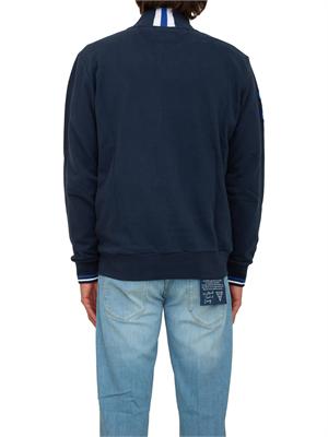 Felpa uomo La Martina in cotone french terry blu regular fit in UOMO