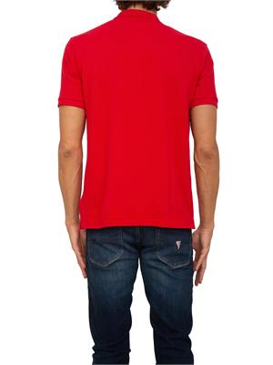 Polo uomo La Martina in cotone rosso con ricamo logo a contrasto in UOMO