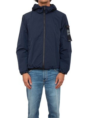Giacca a vento tecnica Peuterey blu in tela leggera in UOMO