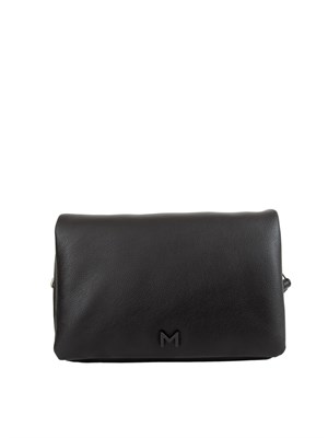 Borsa donna Marella in tessuto spalmato nero con finish martellato in DONNA