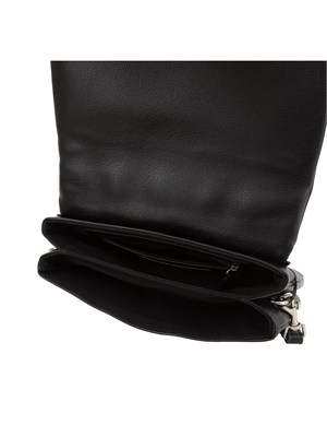 Borsa donna Marella in tessuto spalmato nero con finish martellato in DONNA
