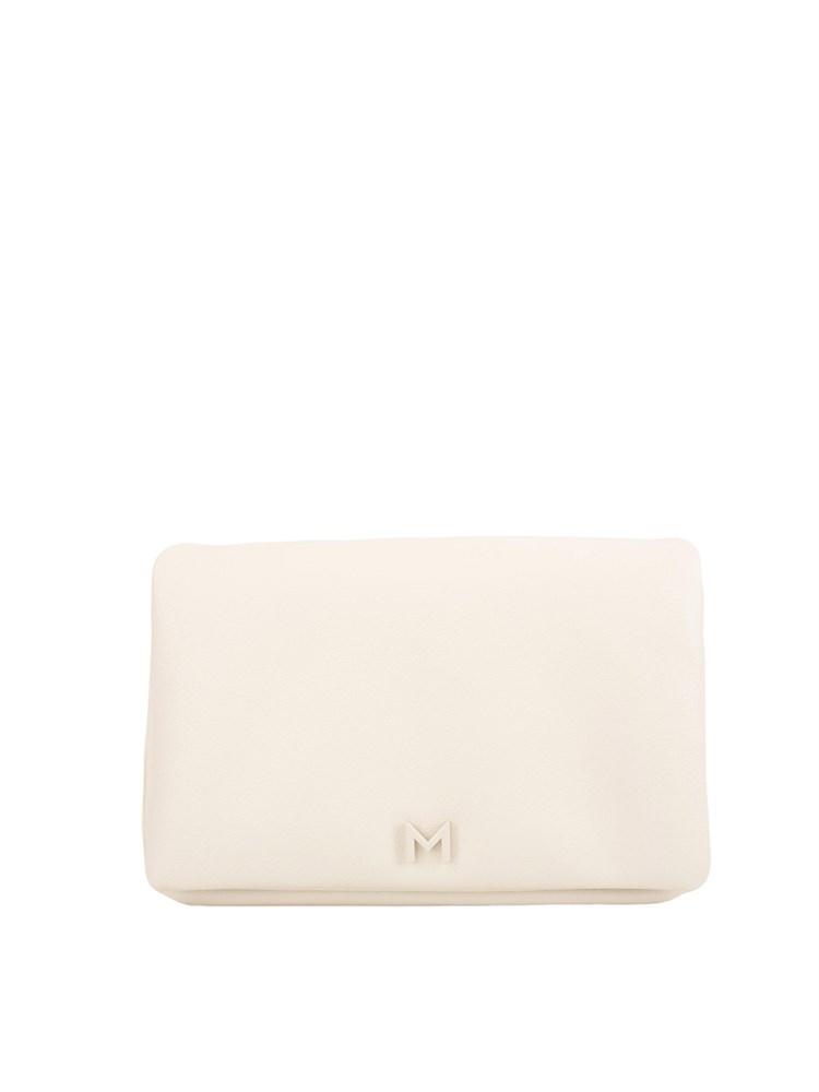 Borsa donna Marella in tessuto spalmato bianco con finish martellato