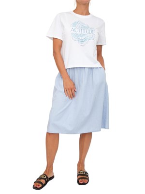 TWIN-SET T-shirt Twinset Actitude in cotone bianco con stampa cuore in DONNA