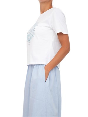 TWIN-SET T-shirt Twinset Actitude in cotone bianco con stampa cuore in DONNA