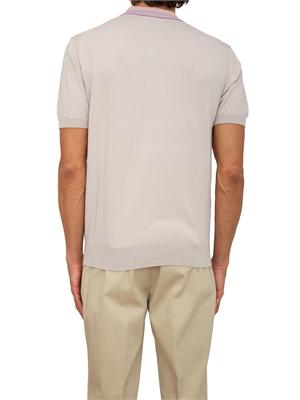 Polo Etro beige in cotone con pegaso in UOMO