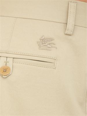 Pantaloni Etro Beige in gabardine in UOMO