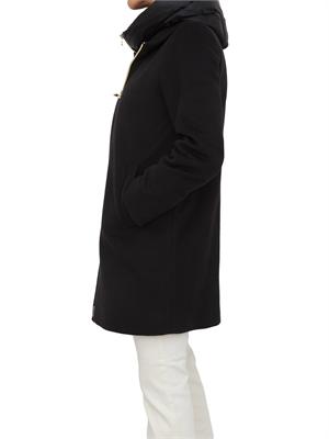 Giaccone Bacio Emme Marella in panno soft nero in DONNA