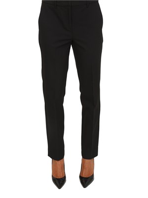 Pantaloni Marella in tela di misto viscosa stretch nera in DONNA